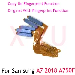 For Samsung Galaxy A7 2018 A750 A750F Home Button Fingerprint Sensor Return Power Flex Cable