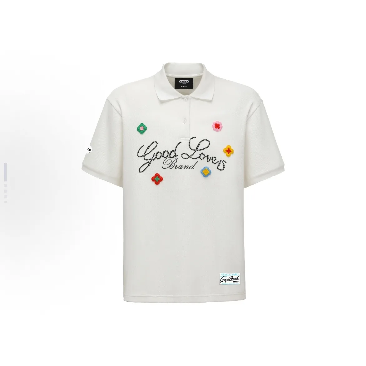 Goodbrand New 2026 Premium Quality 3D Embroidered Slogan Light Luxury Fashion High-End Short-Sleeve Polo Shirt