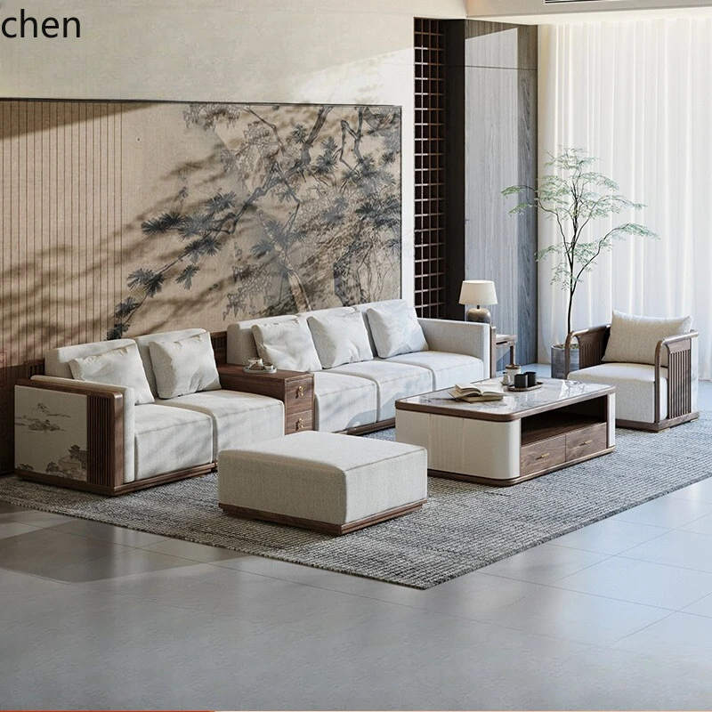

HTT New Chinese Song Style Aesthetic Sofa Corner Zen Villa Light Luxury