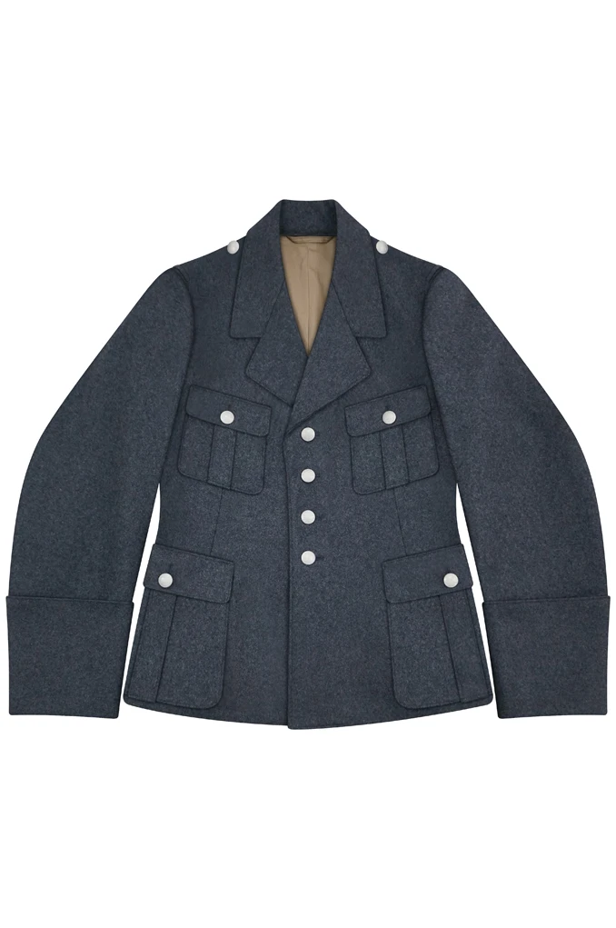 GUWE-016 German M35 Luftwaffe EM/NCO Blue Grey Wool Tunic Short Cut