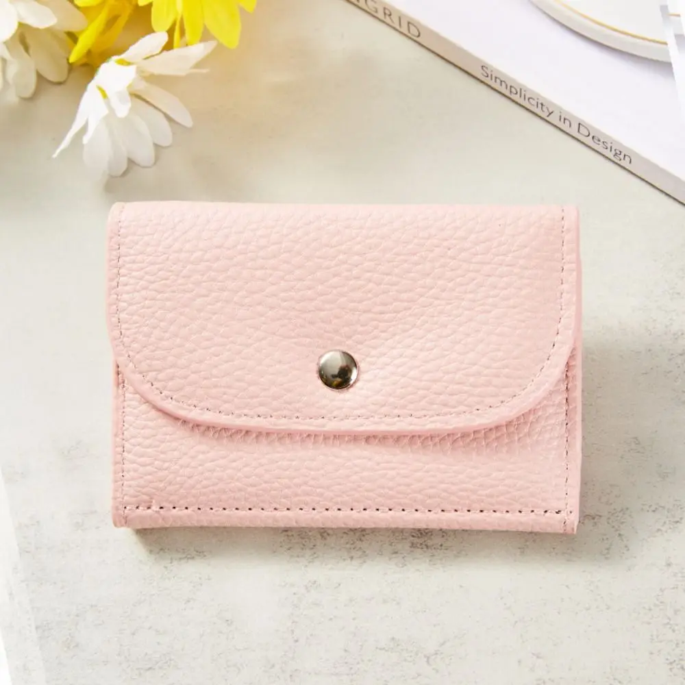 Monedero pequeño de cuero suave portátil, funda para llaves de Color sólido, bolsa para cambiar dinero, tarjetero, Mini monedero pequeño para exteriores