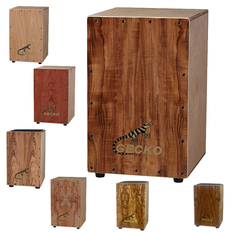 Gecko CL10 Full Size Cajon Drum Steel String Percussion Instrument Wood Professional Musical Instrument Cajon Box Drum With Bag