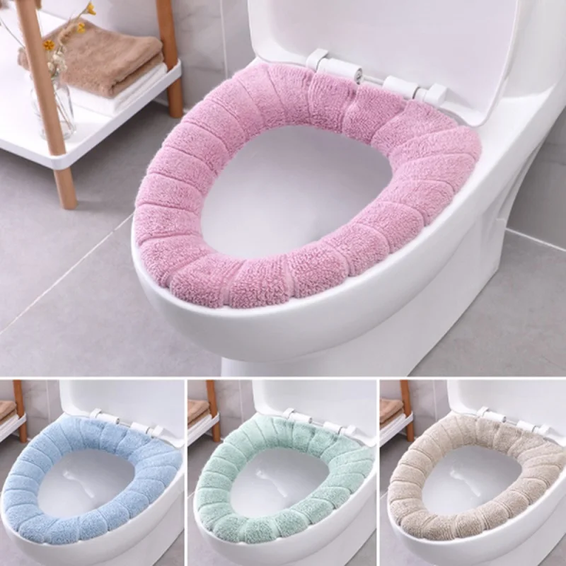 ชุด Warm Soft Washable สุขาที่นั่งฝาครอบชุดสำหรับตกแต่งบ้าน Closestool Mat ที่นั่งกรณีฝาปิดห้องน้ำอุปกรณ์เสริม