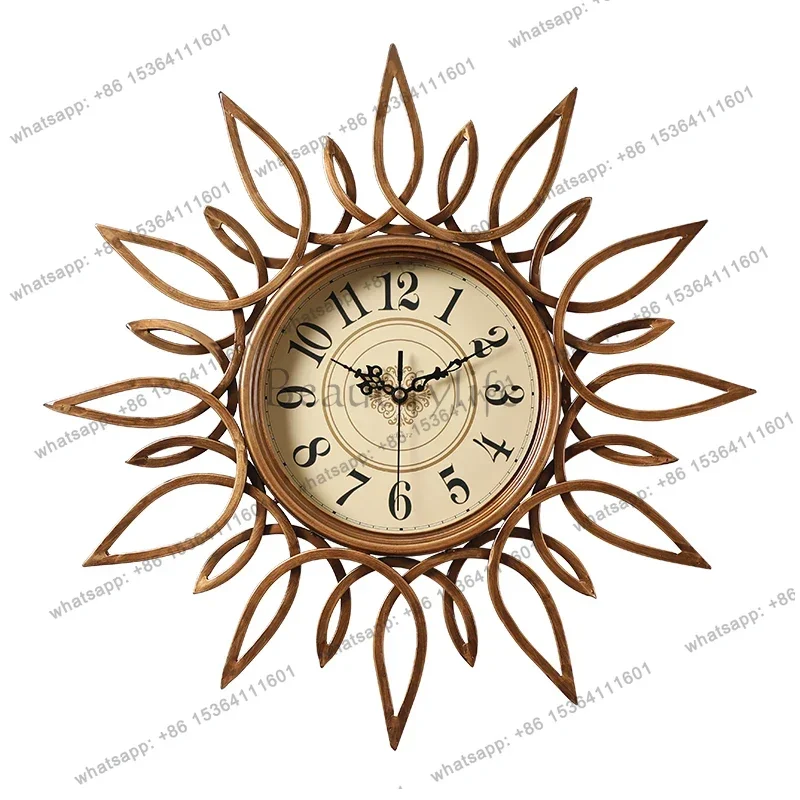Theme Silent Wall Clock Metal Modern Minimalist Large Non Ticking Battery Operated Living Room Bedroom Office Decor