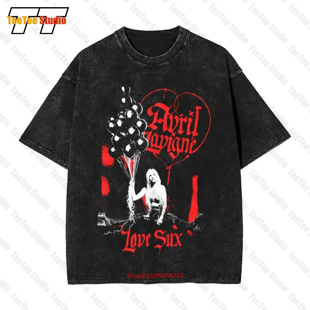 Avril Lavigne Love Sux Vintage Oversized T-Shirt 0KR0 Golf Wear Short Sleeve Tee