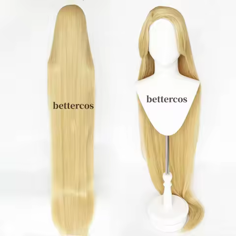 High Quality Tangled Princess 150cm Straight Blonde Super Long Cosplay Wig Synthetic Hair Anime Wig + Wig Cap