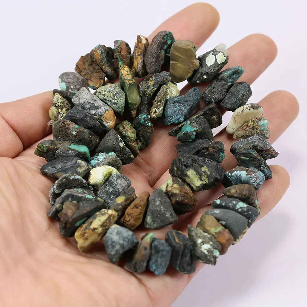 APDGG Natural Mix Color Africa Turquoise Rough Gems Stone Freedom Nugget Beads 15.5\