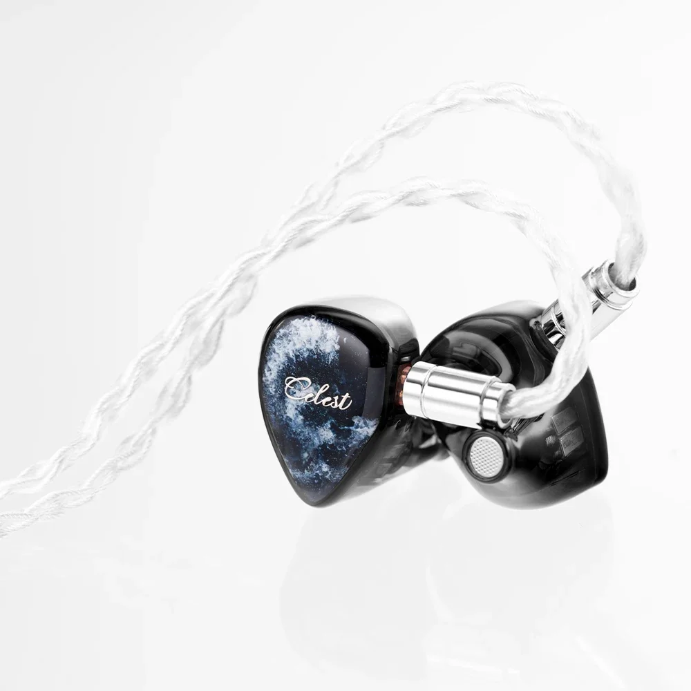 Celest Relentless 1DD + 6BA Hybrid Drivers HiFi Wired In Ear Monitors 3.5 + 4.4mm Interchangeable Plug Detachable 2Pin Earphone