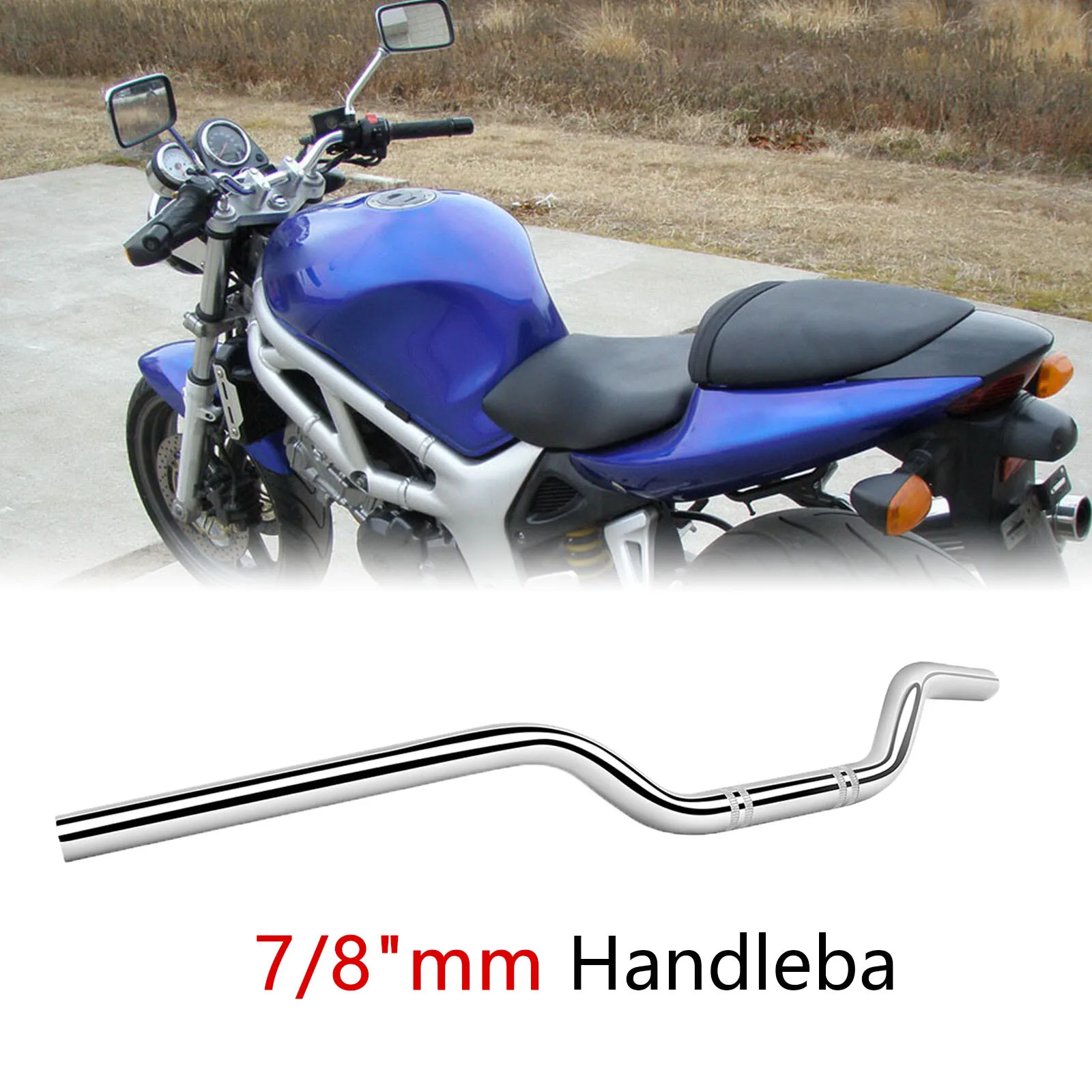 

Motorcycle Handlebar 7/8 inch 22mm Chrome Drag Bar For Honda Suzuki Kawasaki BMW