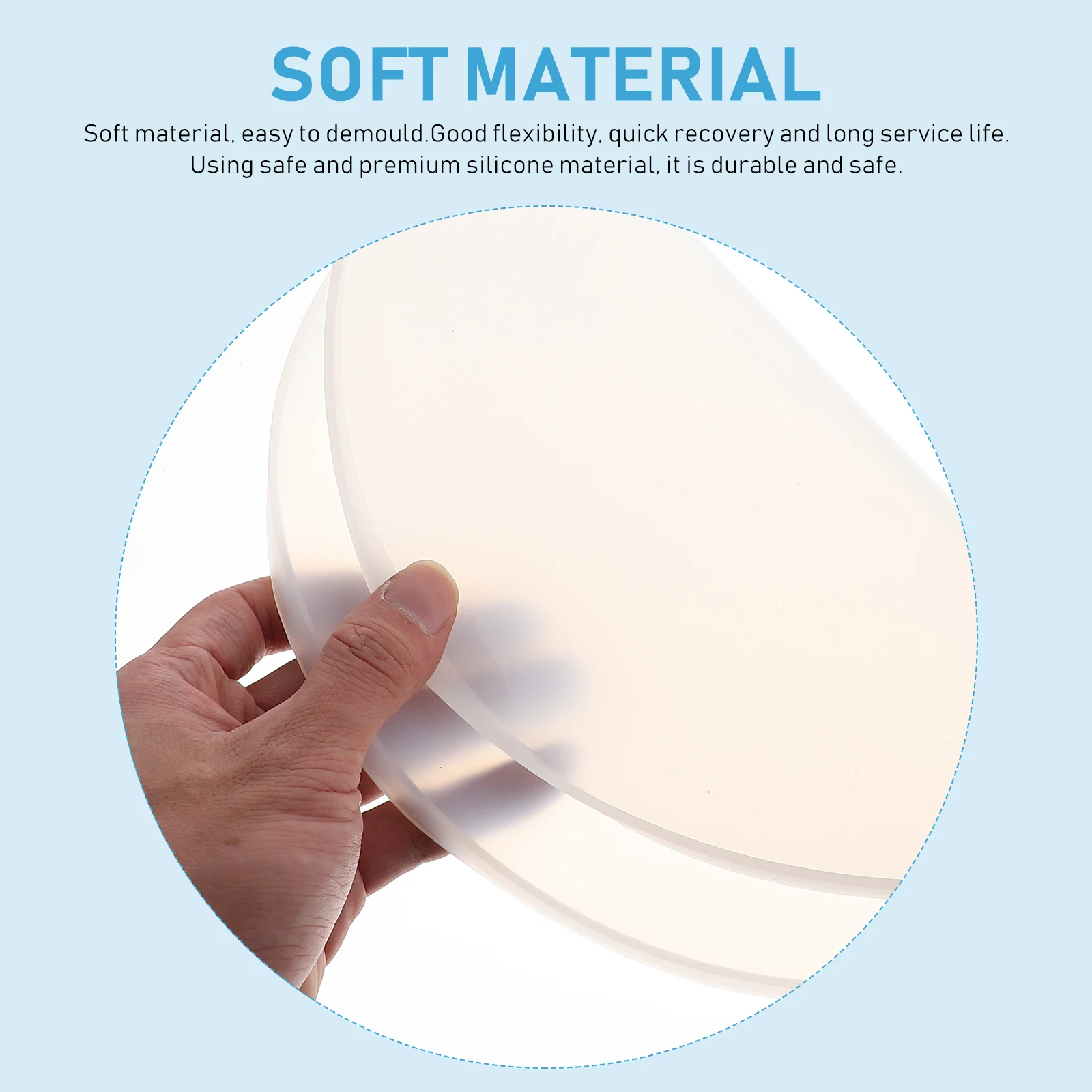 

Silicone Mold Jewelry Trays Round DIY Cup Mat Pad Coffee Making White Shape Epoxy Molds Coasters Premium Material Durable