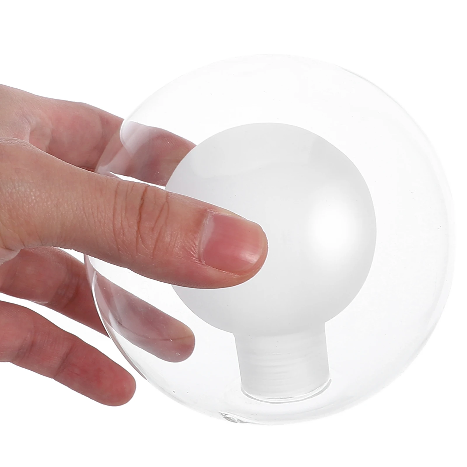 

Modern Round Glass Globe Lampshade Clear Transparent Double Layer for Living Room Ceiling Light Cover Replacement Bright