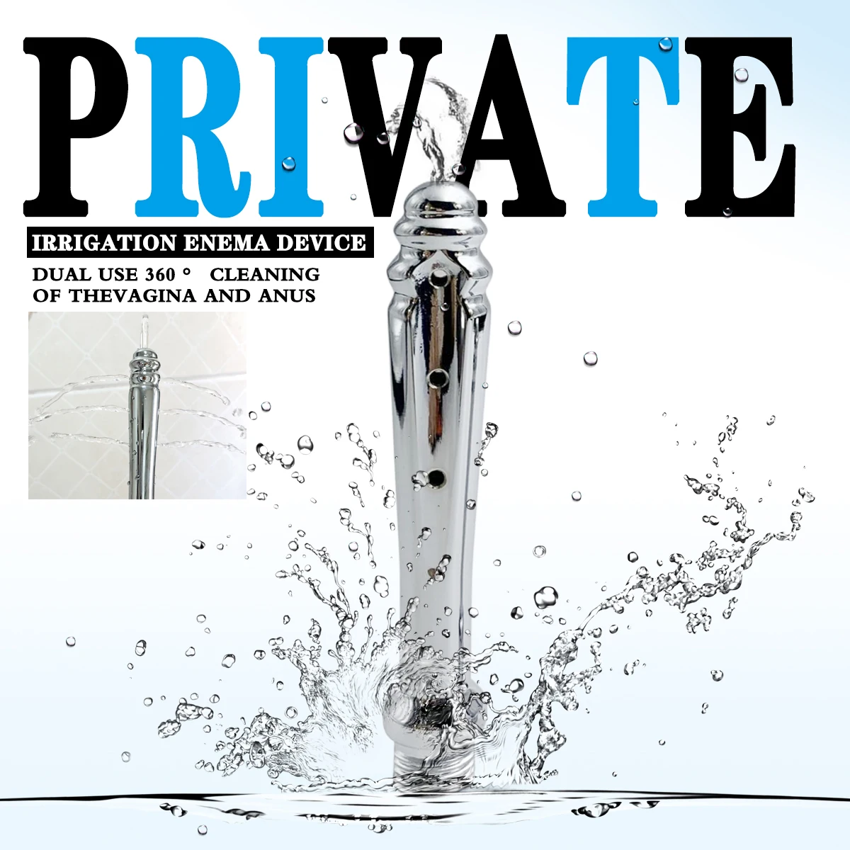 Ducha de Enema Anal de Metal, 7 agujeros, bidé, apertura lateral, ducha Anal, accesorios de baño, grifo, Juguetes sexuales para adultos, limpieza de glúteos