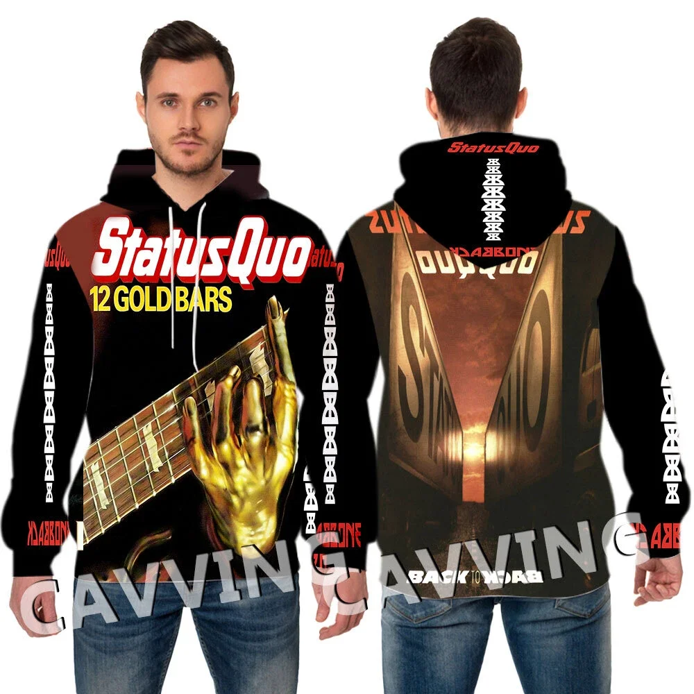 

2026 Новая толстовка с 3D принтом Status Quo Band для мужчин и женщин, модная повседневная толстовка с капюшоном в стиле рок, спортивный костюм в стиле хип-хоп, мужская одежда, музыка