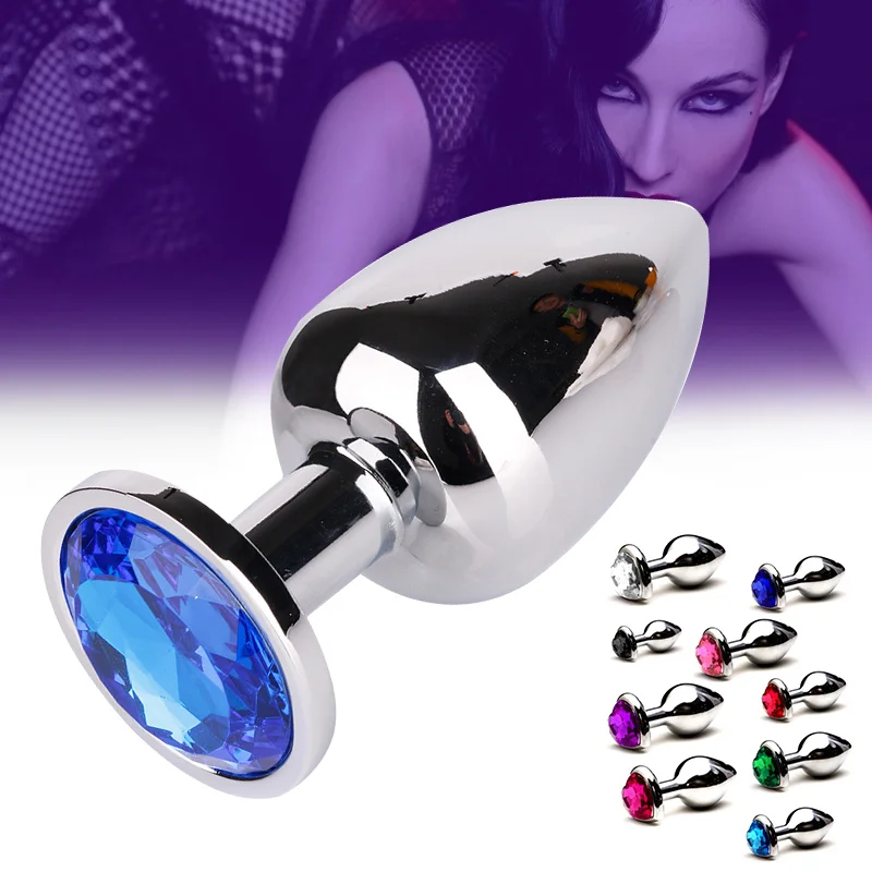 1PCS M Metal Anal Plug Butt Plug Sex Toy Butt Toy For Women Men Couples Adult Game Masturbator Anal Diamond Sex Game