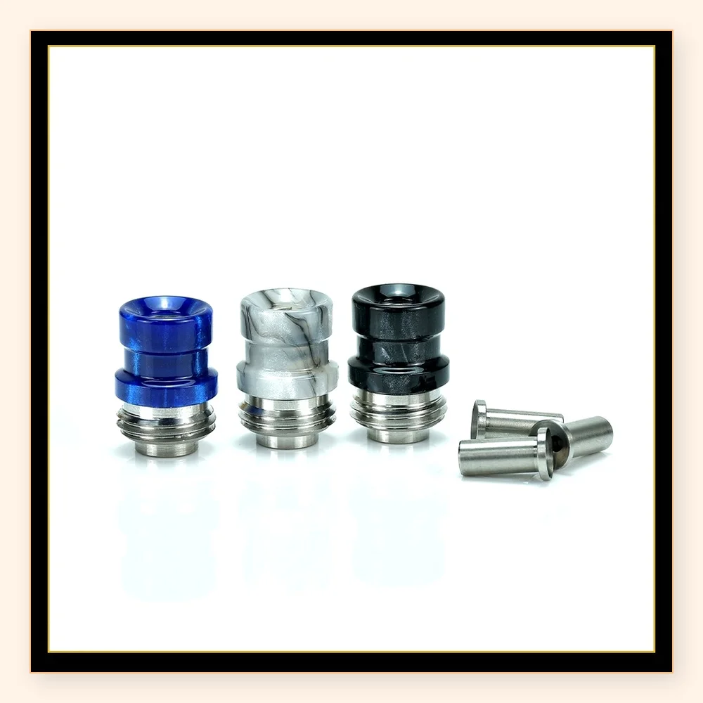 Mission Never Normal 316SS E-Cigarette RBA Resin Drip Tip for BB Billet Box Mod Kit Accessories