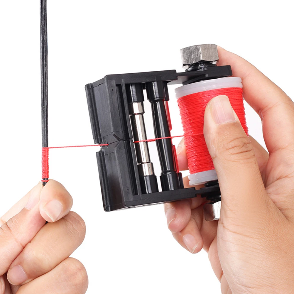 1pc Bow String Serving Jig Tool Aluminum Alloy Adjustable Tension Archery Winder for Various Bow Bowstring Tool