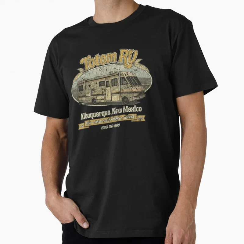 

Totem RV of Albuquerque Heisenberg Retro Breaking Bad Crime Movie Gift t shirt Short Sleeve Graphic clothes US Size tee S-6XL