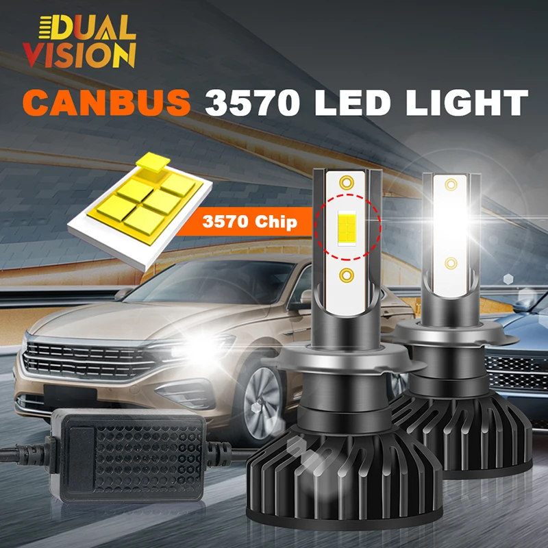 Mini Canbus H4 H7 LED Car Headlight 30000LM 300W 6000K 8000K Lamp H1 9005 HB3 9006 HB4 H8 H9 H11 Fog Lights Auto Bulbs