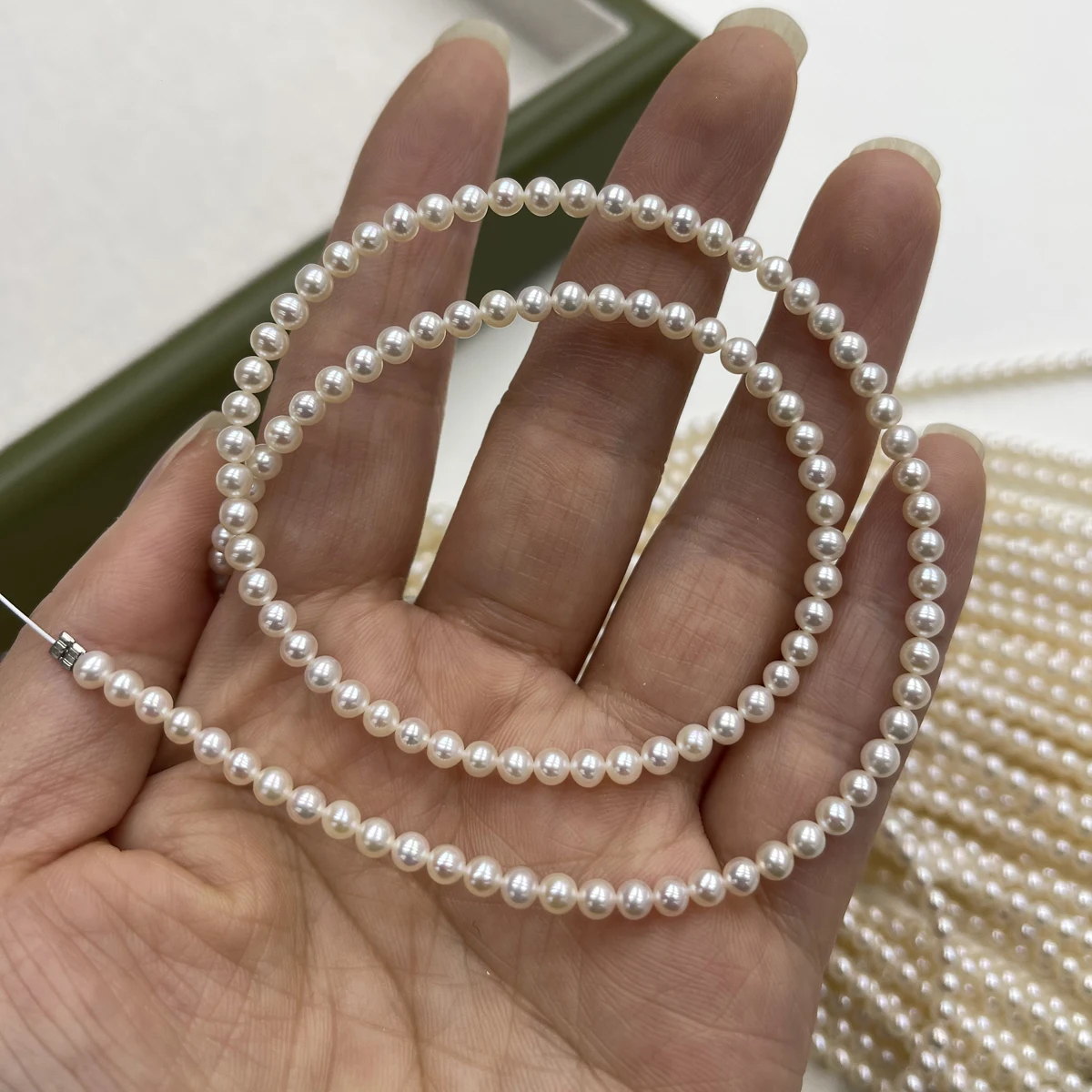 

AAA 3-3.5mm Small Natural Freshwater Pearl Round Semi-Finished Beads for Jewelry Making DIY Women Necklace Bracelet Accessories