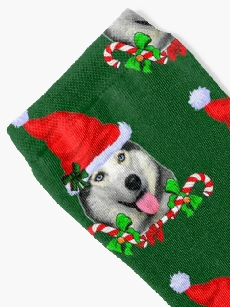 Siberian Husky Christmas Gifts Socks Climbing christmass gift happy Christmas Socks Ladies Men's