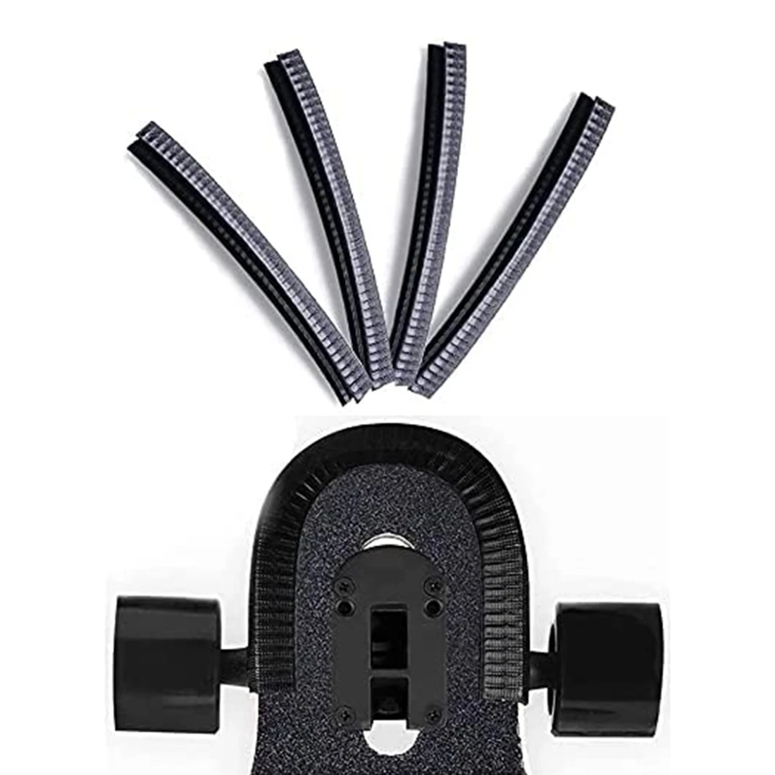 2Pair Skateboard Nose and Tail Guards, Longboard Edge Protection, Impact Resistant Rubber Cover HOT