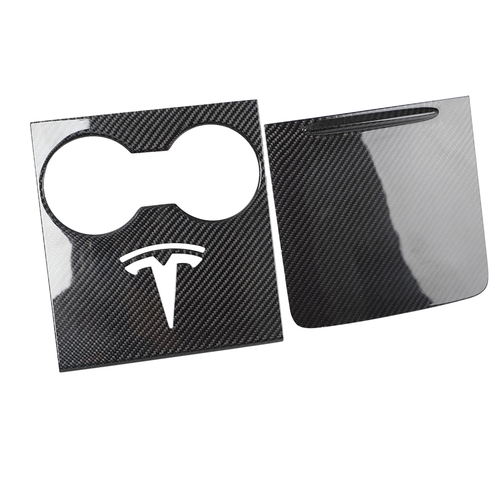 

Dry Carbon Fiber Center Console Center Console Cover Real for Tesla Model 3 Model Y 2019up
