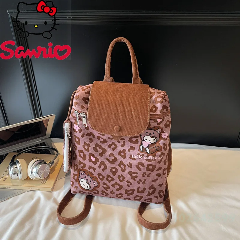 Hello Kitty 2025 New Women's Backpack Fashion High Quality Women's Backpack Cartoon Versatile Large Capacity Student Backpack