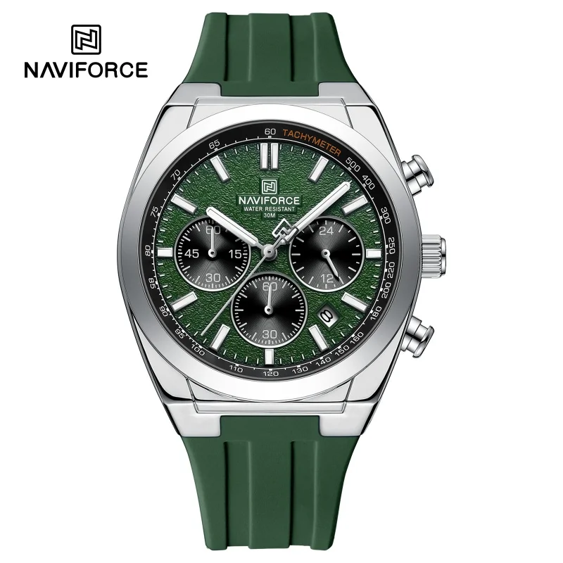 Men's Multifunctional Chronograph Silicone Strap Watch