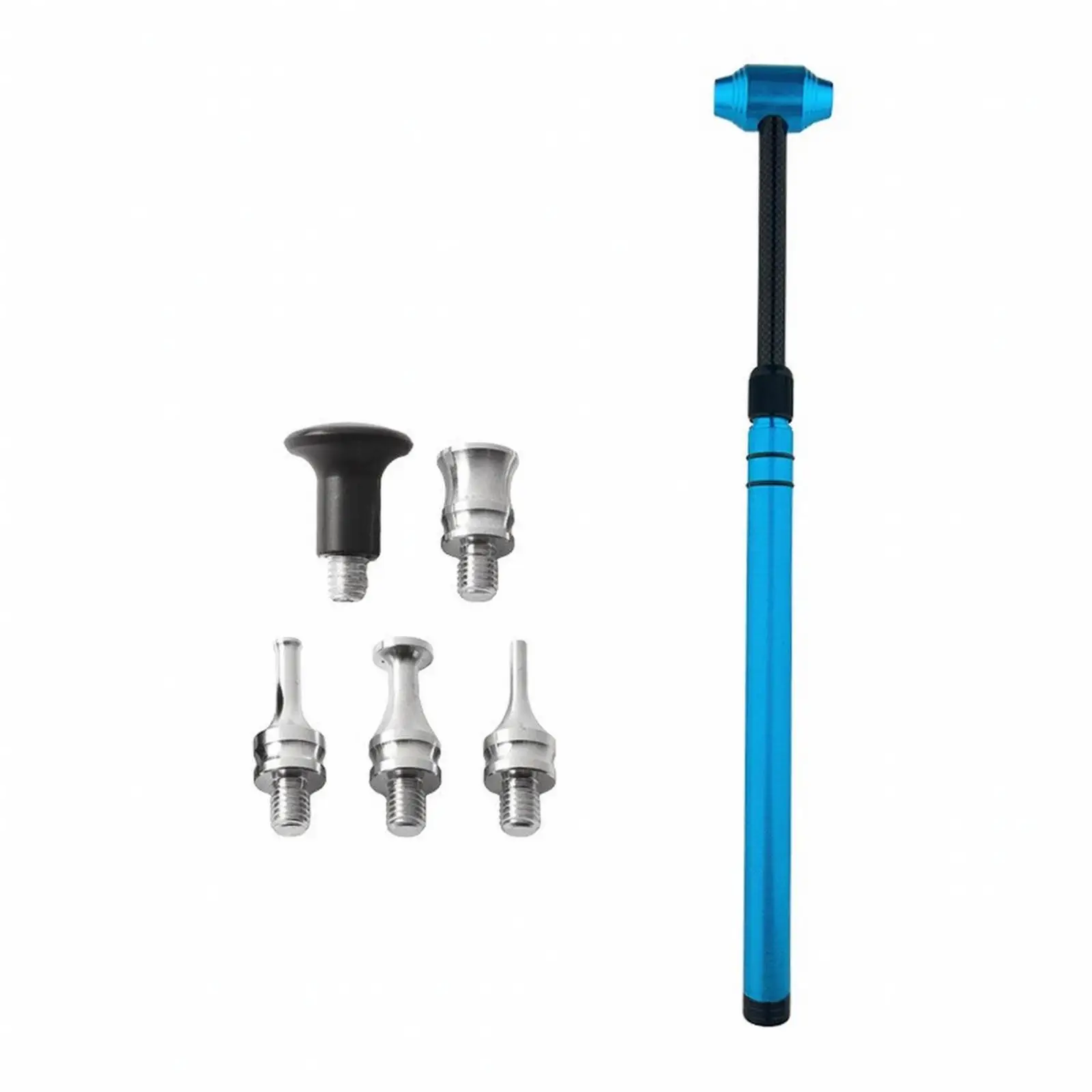 Auto Dent Repair Hammer with Extendable Handle and Interchangeable Heads for Panel Beating Tasks