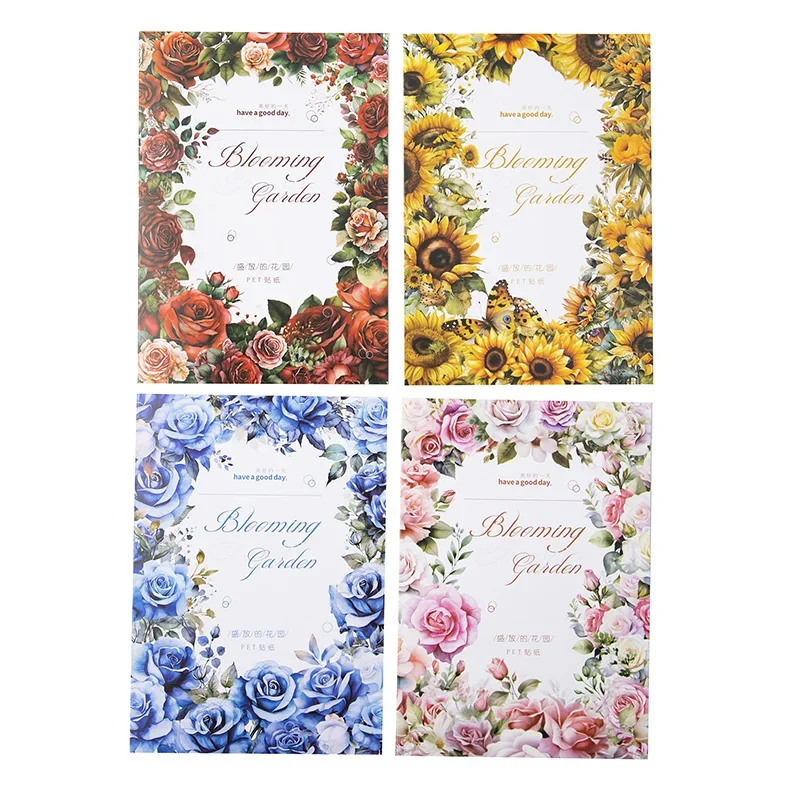 folhas de adesivos para animais de estimacao florescendo jardim flores novo pacote mansao manual decorativo suprimentos adesivo scrapbook 176115 mm 20 01