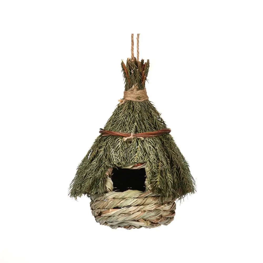 

Straw 6 Style Birds House Natural Grass Outdoor Decorative Parrot Breeding Hut Weaved Bird Bedroom Hummingbird Cage Shelter