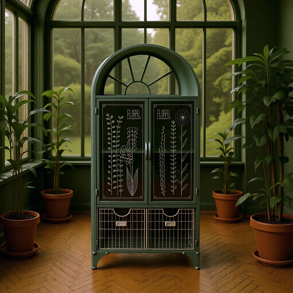 Locker French Iron Display Cabinet Bookcase Living Room Dining Side Cabinet Balcony Locker