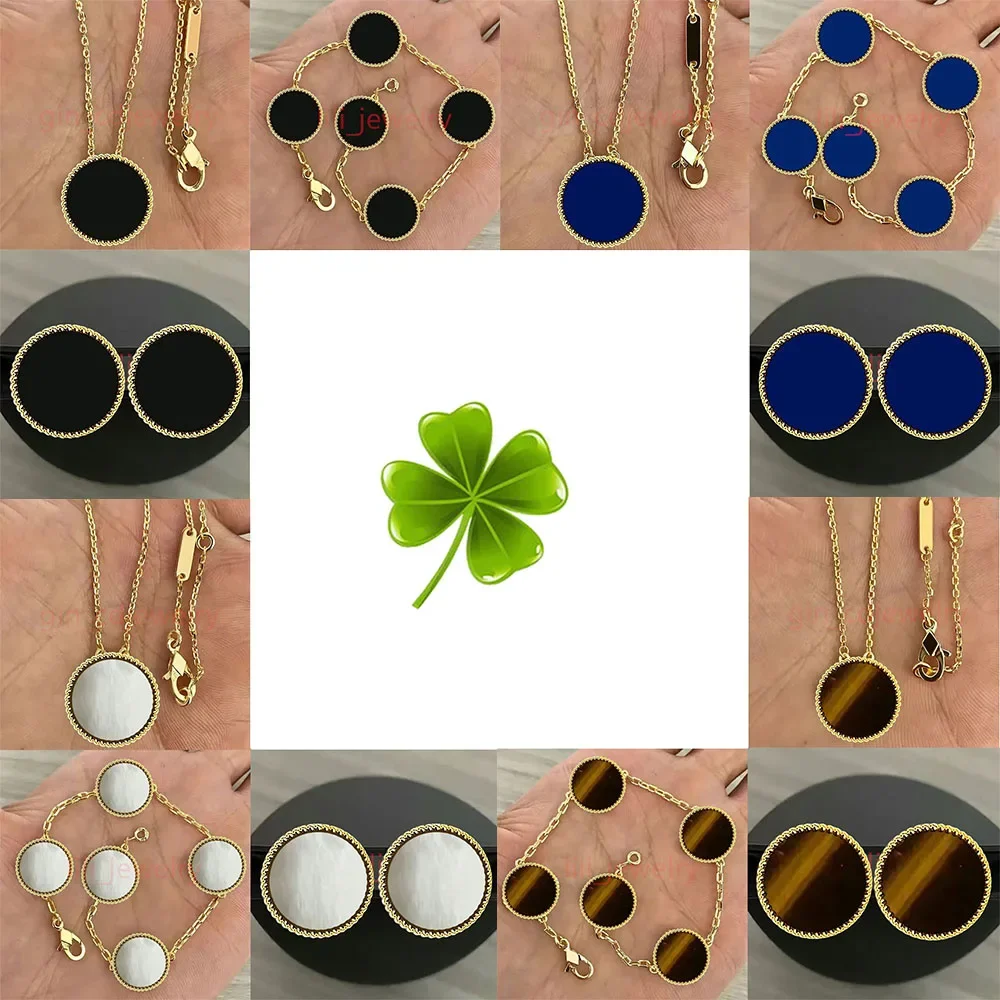 2025nuevo s925 Joyería de Design de lujo conjunto de tres pizas pulsera de quattro hojas chapado oro plata أغاتا ديامانتي ريجالو #1