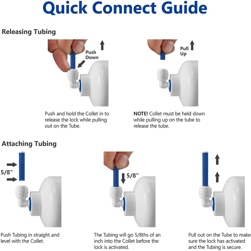 10pcs 1/4 inch OD Tubing&Hose&Pipe Use Inline Shut Off Ball Valve Plastic Quick Connect Fittings for Water Purifier RODI System