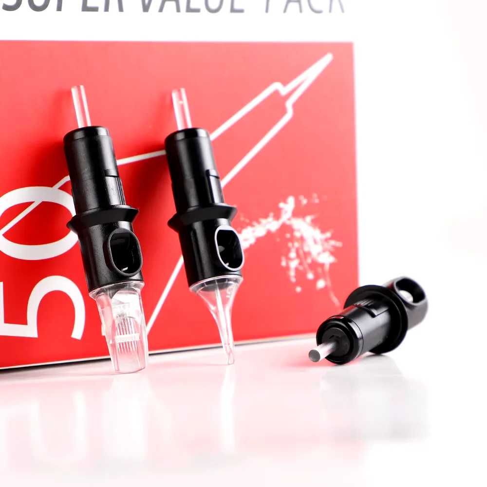 إبر خرطوشة الوشم وصمة العار RL بطانة مستديرة # 10 0.30 مللي متر المتاح تعقيم السلامة الأسود الوشم إبرة 20 قطعة/الوحدة