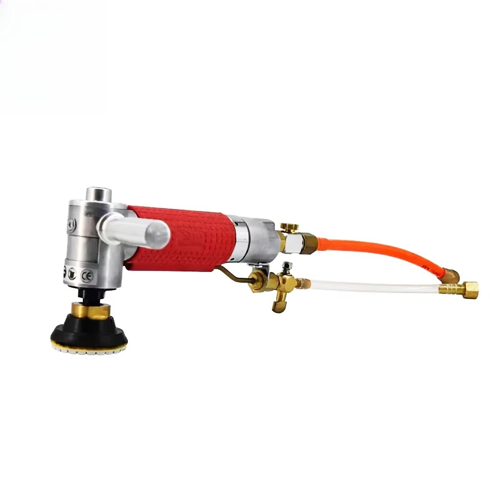 Professional 2 Inch Pneumatic Wet Polisher Air Stone Sander Mini Angle Grinder Portable Granite Marble Polishing Tool Box