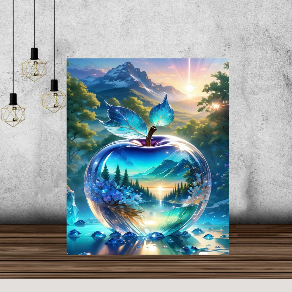 Full Round Diamond Painting Love Crystal Landscape Picture Embroidery Cross Stitch Patterns Drill Mosaic Home Wall Decor Gifts