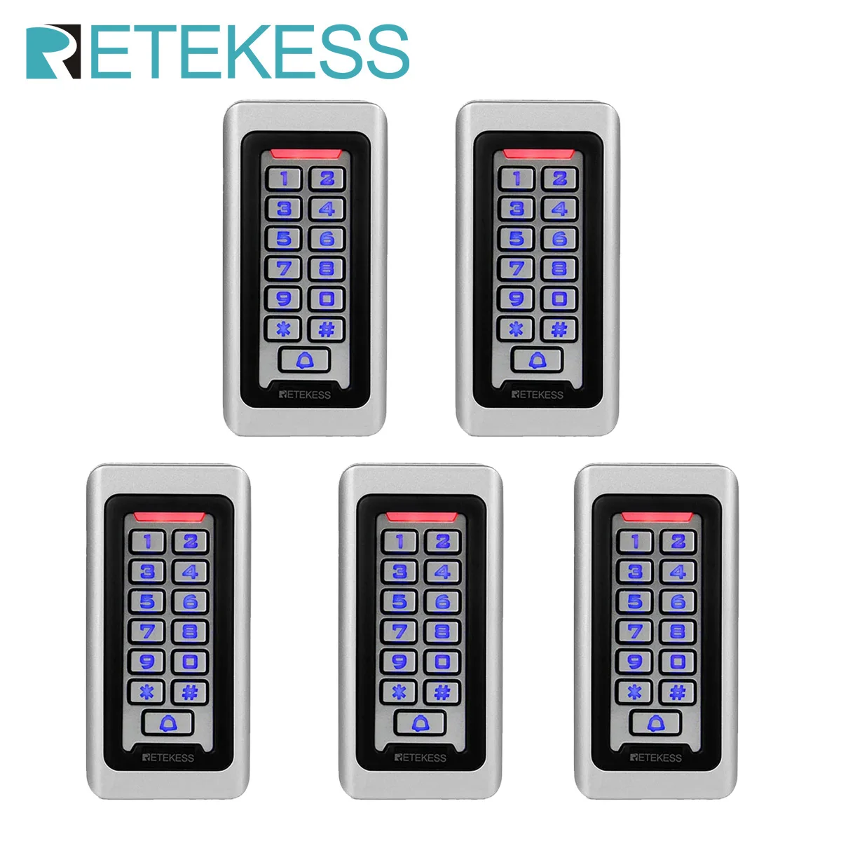 Retekess T-AC03 система контроля допуска к двери RFID IP68 Водонепроницаемая клавиатура Wiegand 26-битная с 2000 пользователями для домашнего офиса