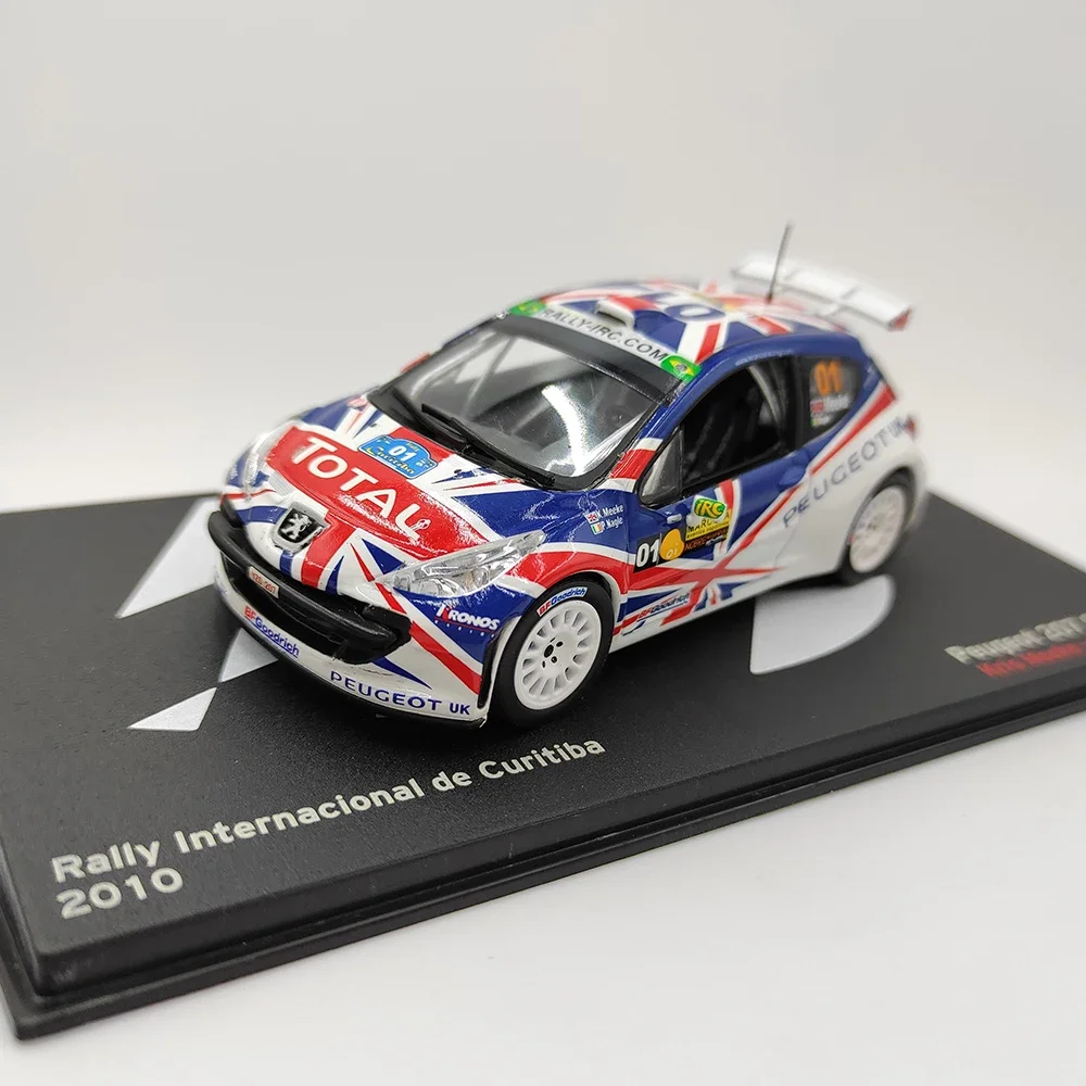 Diecast IXO 1:43 Scale Peugeot 207 S2000 Rally Car Alloy Car Model Collectible Toy Gift Souvenir Display Ornament