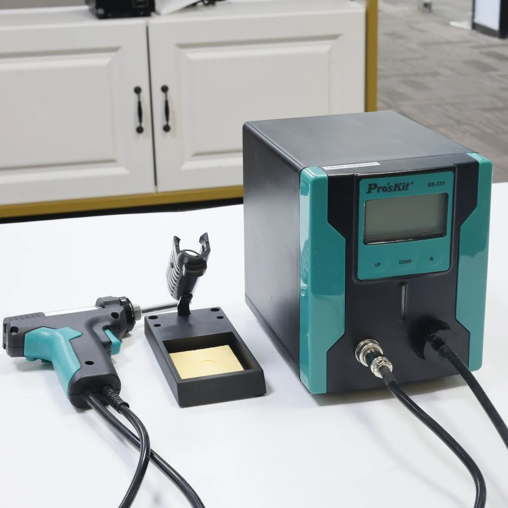 Pro'sKit SS-331H ESD ЖК-цифровой электрический оловоотсос BGA для распайки всасывания вакуумный припой присоска пистолет автоматический сон 110 В/220 В
