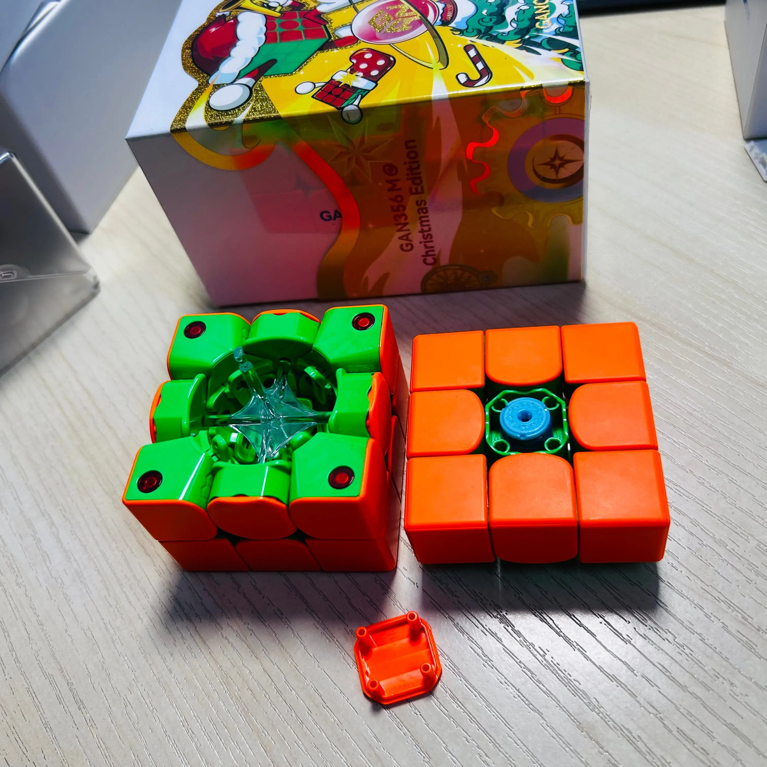 DIY GAN 356ME 2025 クリスマスエディション ガンキューブ 3x3 マグネット式 マジックスピードキューブ ステッカーレス プロ仕様 子供向けおもちゃ ギフト