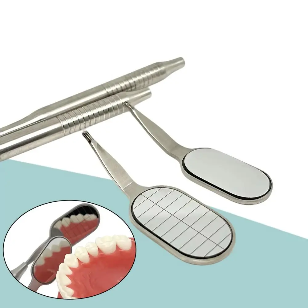 High Quality Rhodium Coated Long Dental Mouth Mirror Anti Fog Reusable Oral Exam Tool