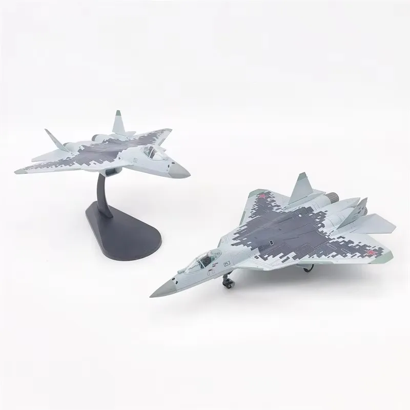 1/100 Scale Russian Su 57 Fighter Stealth Aircraft Model Su-57 Plane Simulation Model Boy Gifts Toy Drop Shipping Collection