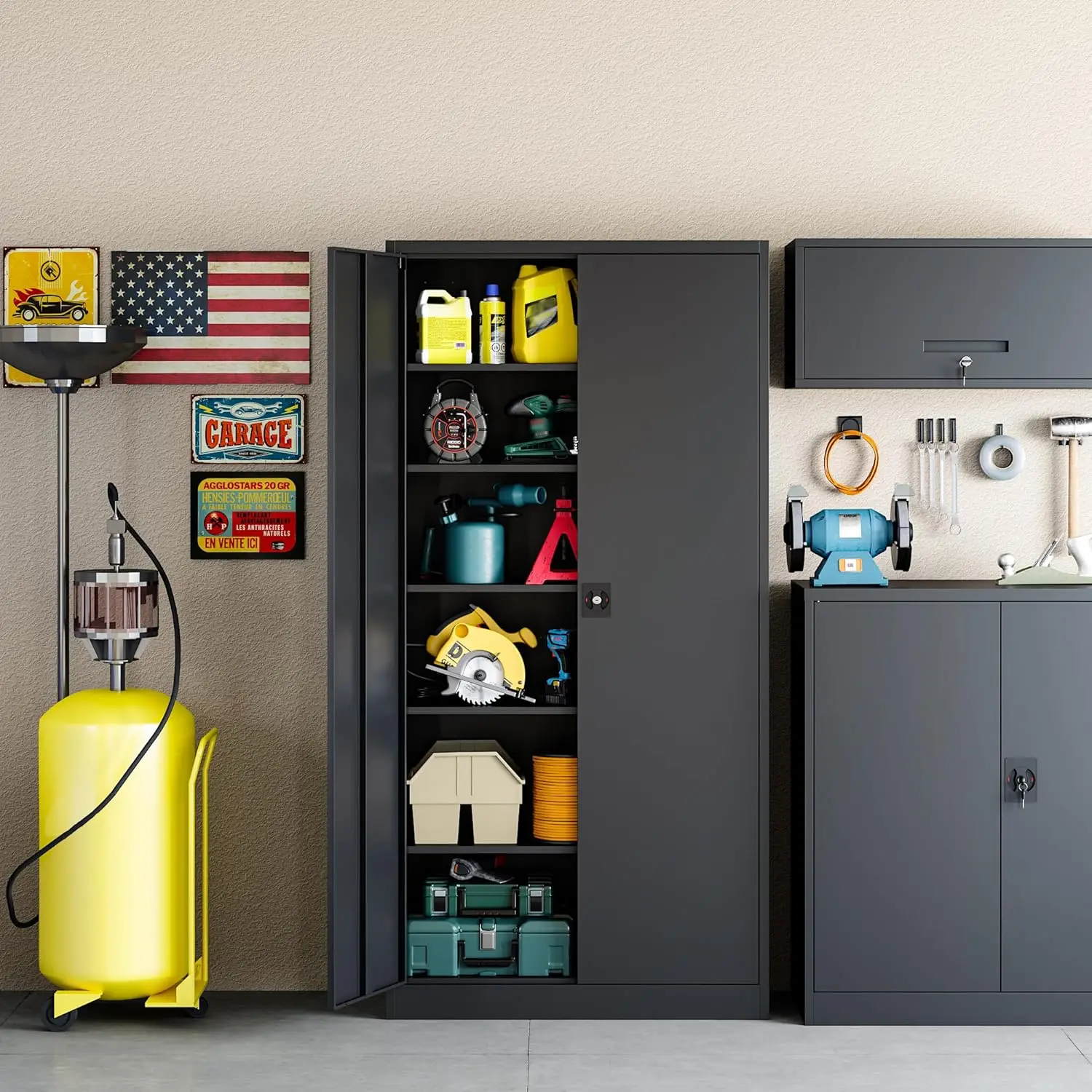 Metal Garage Storage Cabinet with Lock 71