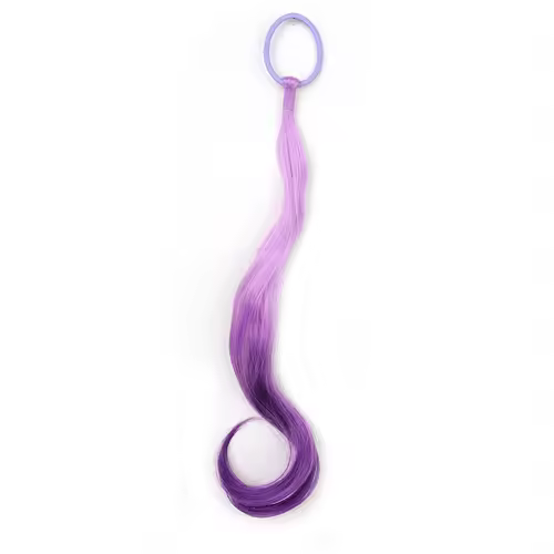 Colored Hair Extensions Synthetic 14"  Lightweight Colored Hair Extensions for Kids Curly Ponytail Extension with Elastic Tie - Image 17