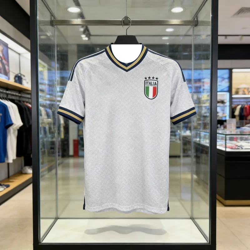 2026 New3D  Italy National Team Soccer Jersey White Geometric Pattern Italia 4 Stars Football Shirt  Family Matching Top