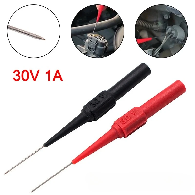 2Pcs Digital Multimeter Probe Measuring Device Clamp Copper Test Lead Digital Multimeter Test Equipment 1A/30V Test Probes Plug - view 4