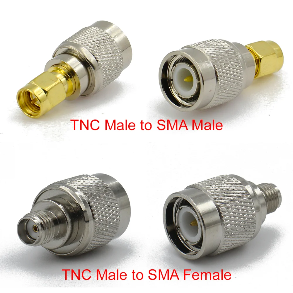 TNC\\RP-TNC to SMA\\RP-SMA Connector Male Plug & Female Jack Straight RF COAXIAL Adapter 50ohm Wire Terminals Test Converter Brass