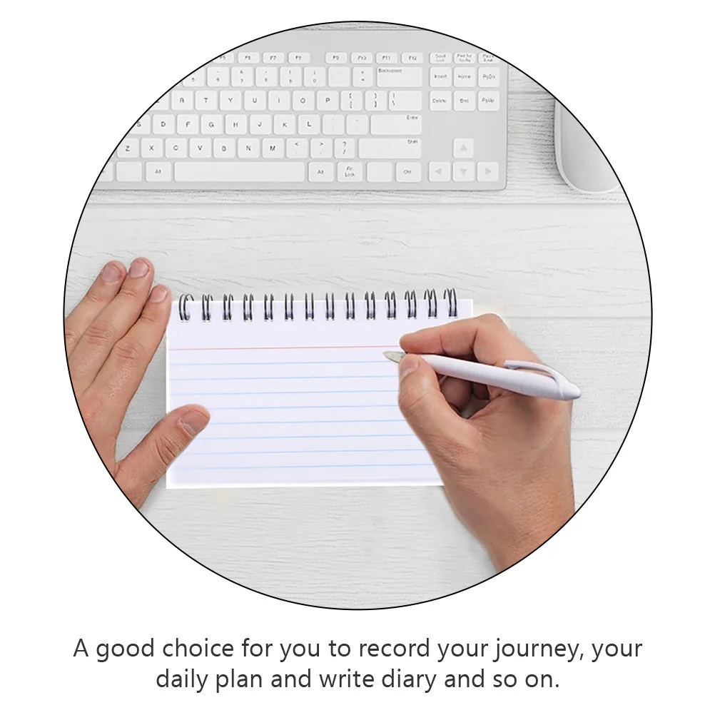 

2pcs Spiral Notepad Small Index Cards With Ring Memo Pads Pocket Notebook Daily Plan Review Cards Study Organizer Portable