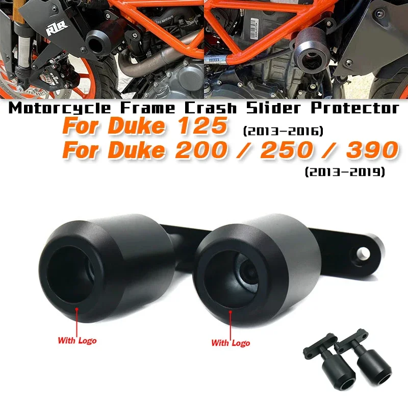 

For KTM Duke 125 /200 /250 /390 2013-2019 Motorcycle Frame Crash Slider Protector Pads Motorcycle Anti-falling Spindle Bobbins